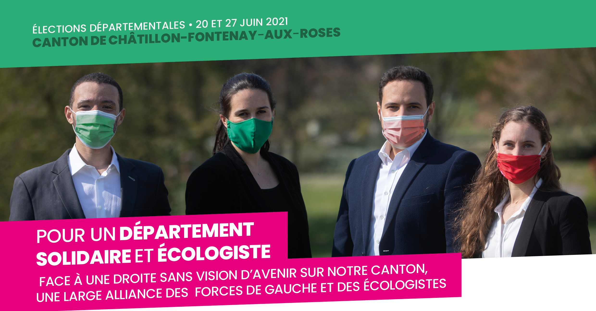 Elections départementales – Une alliance pour un département solidaire et écologiste.